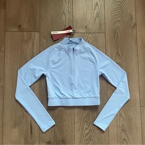 NWT Norba Activewear Women’s XS Blue Zip Sport Top
